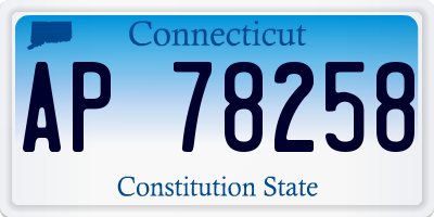 CT license plate AP78258