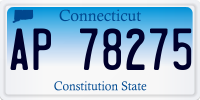 CT license plate AP78275
