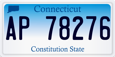 CT license plate AP78276