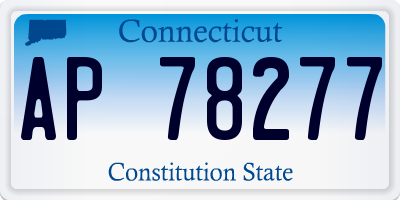 CT license plate AP78277