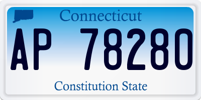 CT license plate AP78280