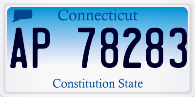 CT license plate AP78283