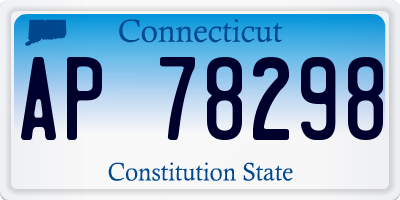 CT license plate AP78298