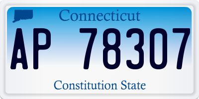 CT license plate AP78307