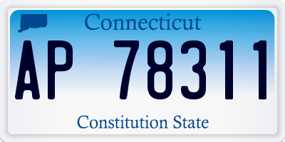 CT license plate AP78311