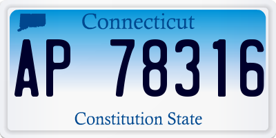 CT license plate AP78316