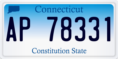 CT license plate AP78331