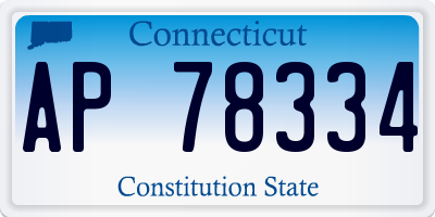 CT license plate AP78334