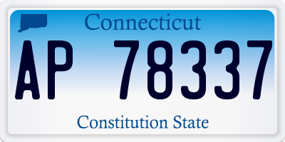 CT license plate AP78337