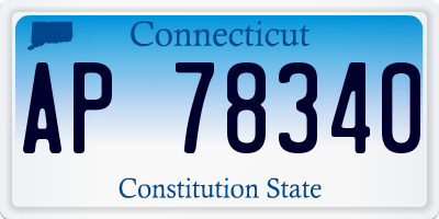 CT license plate AP78340