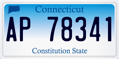 CT license plate AP78341