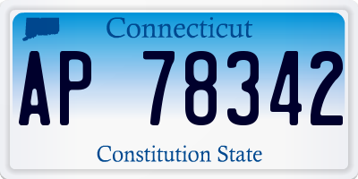 CT license plate AP78342