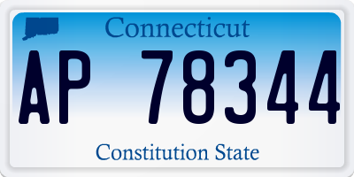 CT license plate AP78344