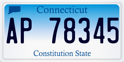 CT license plate AP78345