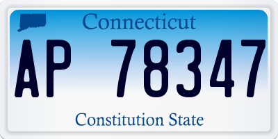 CT license plate AP78347