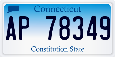 CT license plate AP78349