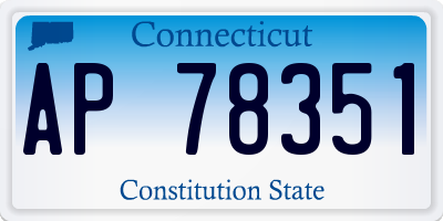 CT license plate AP78351