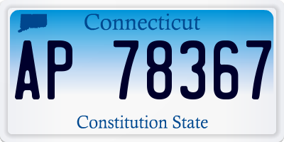 CT license plate AP78367