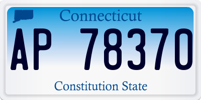 CT license plate AP78370