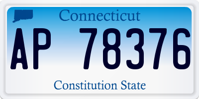 CT license plate AP78376