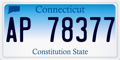 CT license plate AP78377