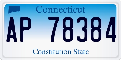 CT license plate AP78384