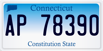 CT license plate AP78390