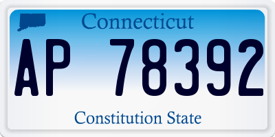 CT license plate AP78392