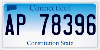 CT license plate AP78396