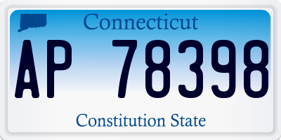 CT license plate AP78398