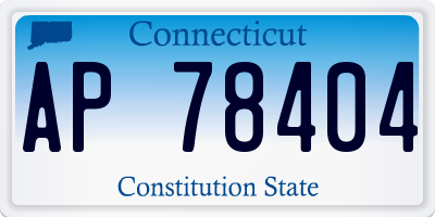 CT license plate AP78404