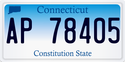 CT license plate AP78405