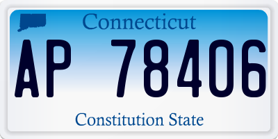 CT license plate AP78406