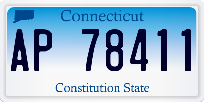 CT license plate AP78411