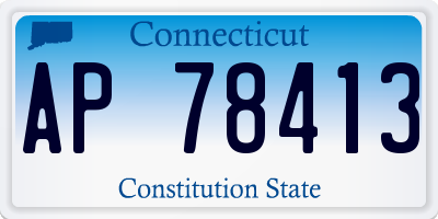 CT license plate AP78413