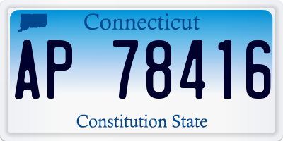 CT license plate AP78416
