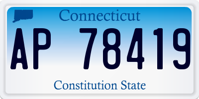 CT license plate AP78419