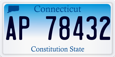 CT license plate AP78432