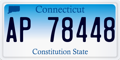 CT license plate AP78448
