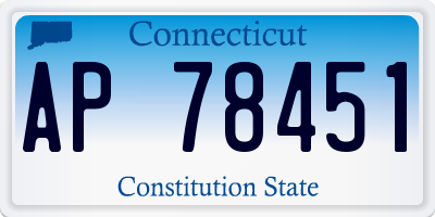 CT license plate AP78451