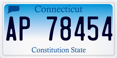 CT license plate AP78454
