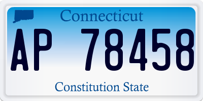 CT license plate AP78458