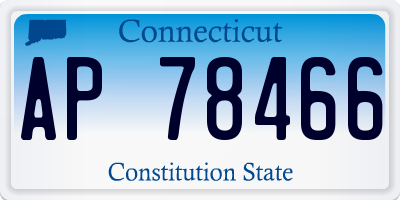 CT license plate AP78466