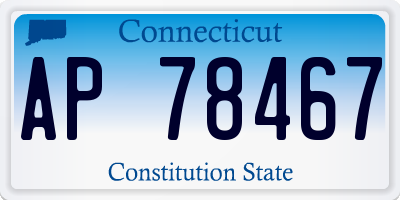 CT license plate AP78467