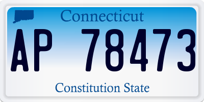 CT license plate AP78473
