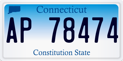 CT license plate AP78474