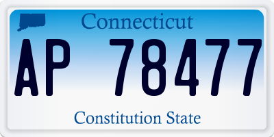 CT license plate AP78477