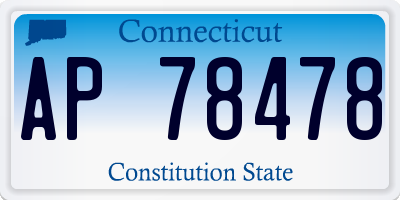 CT license plate AP78478