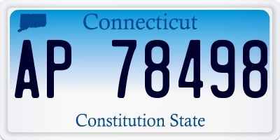 CT license plate AP78498