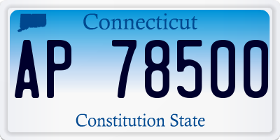 CT license plate AP78500